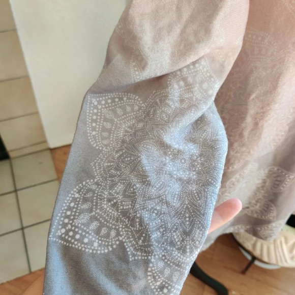 Allison Daley Mandala Print Ombre Pink Gray 3/4 Sleeve Tunic Top Size L - Picture 4 of 9